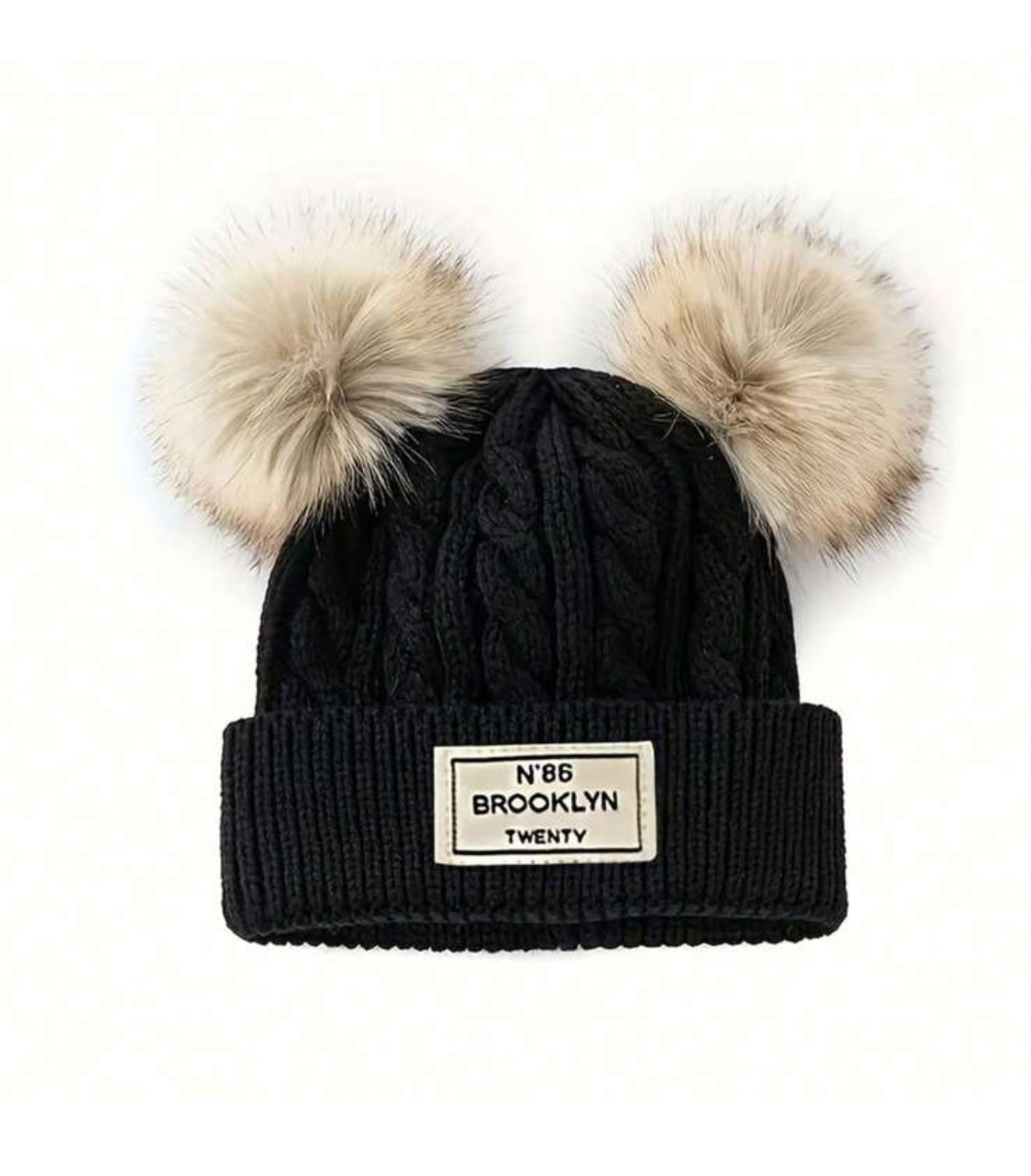 Pom Pom Hat (Black)