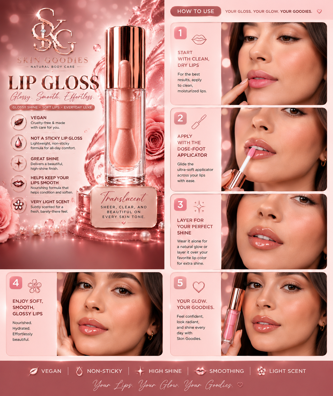 Lip Gloss(Vegan) Juicy Watermelon