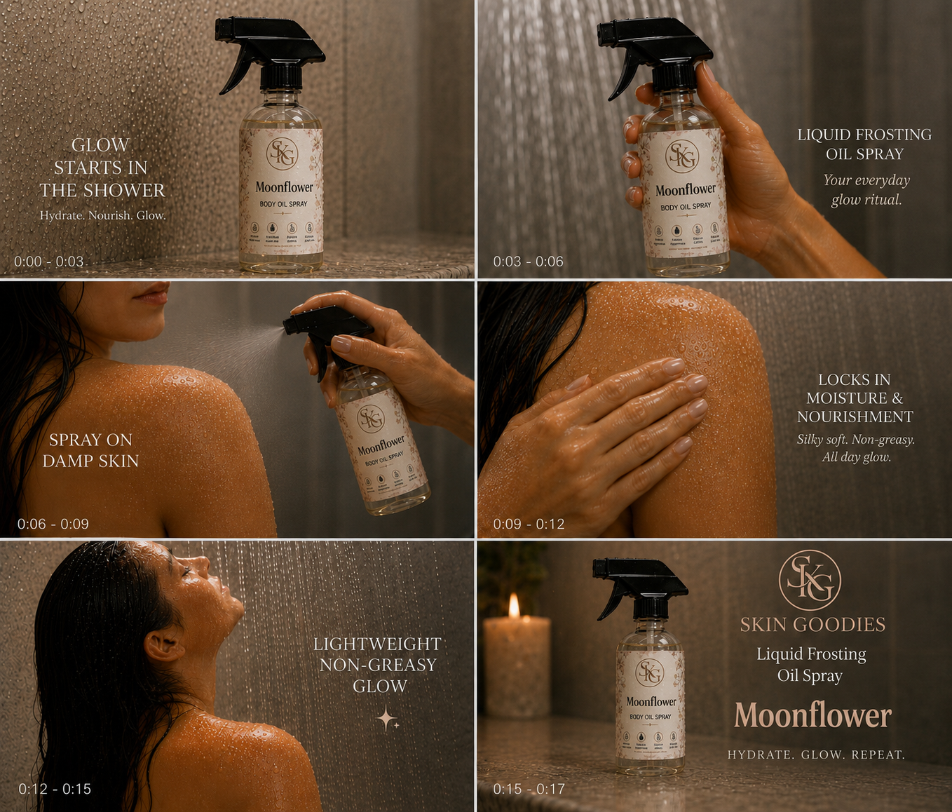 Liquid Body Oil Moonflower(8oz)