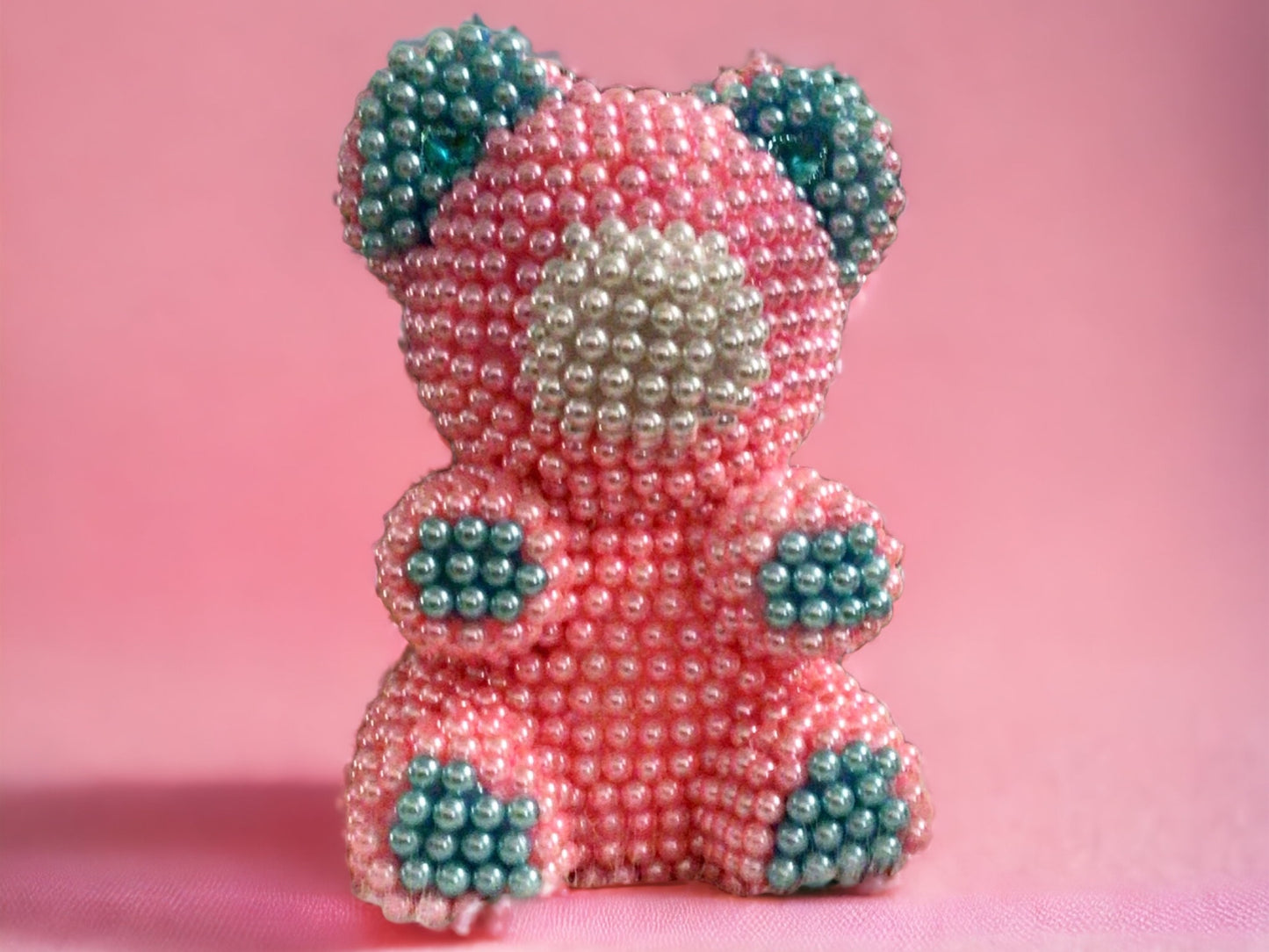 Pearl Bear(Pink,white,Aqua blue