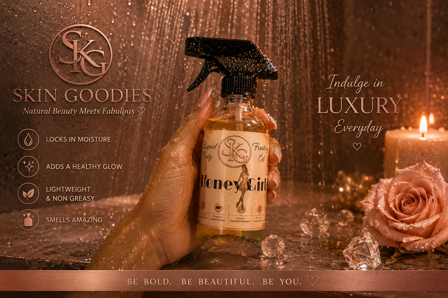 Liquid Body Oil Honey Girl(8oz)