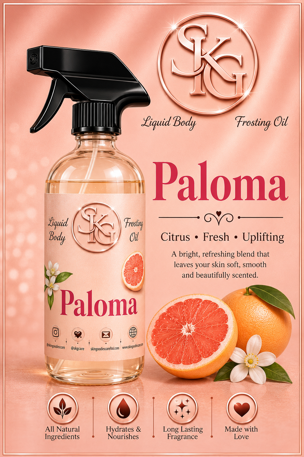 PALOMA Liquid Shower Body Oil (8oz)368.6g