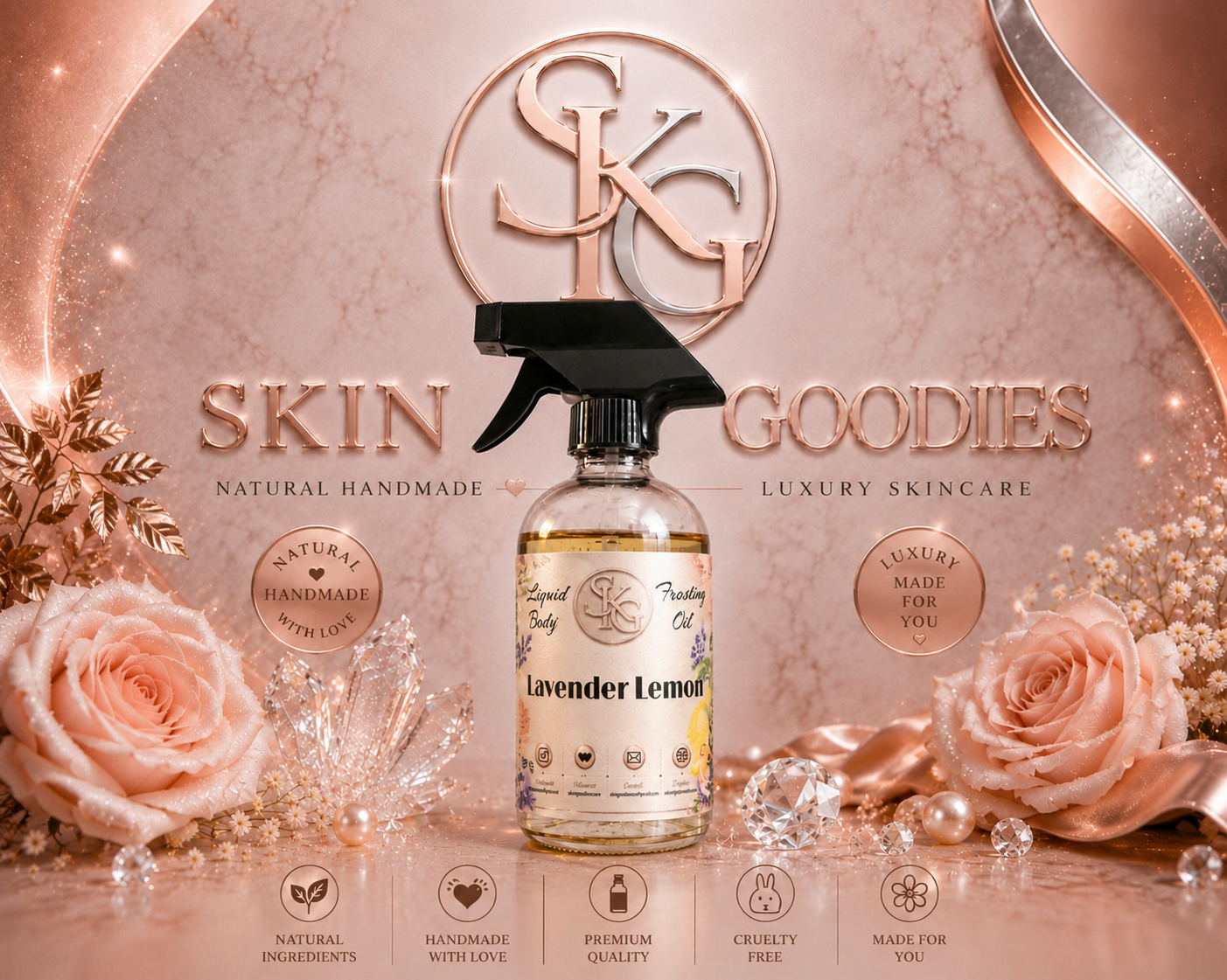 Liquid Body Oil Lavender Lemon(8oz)