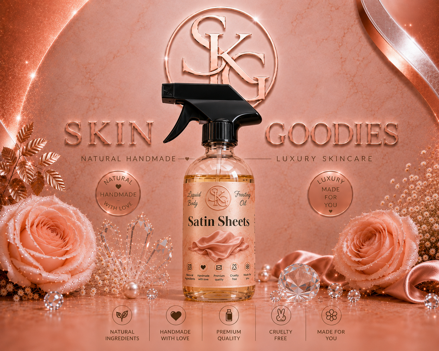 Liquid Body Oil Satin Sheets(8oz)