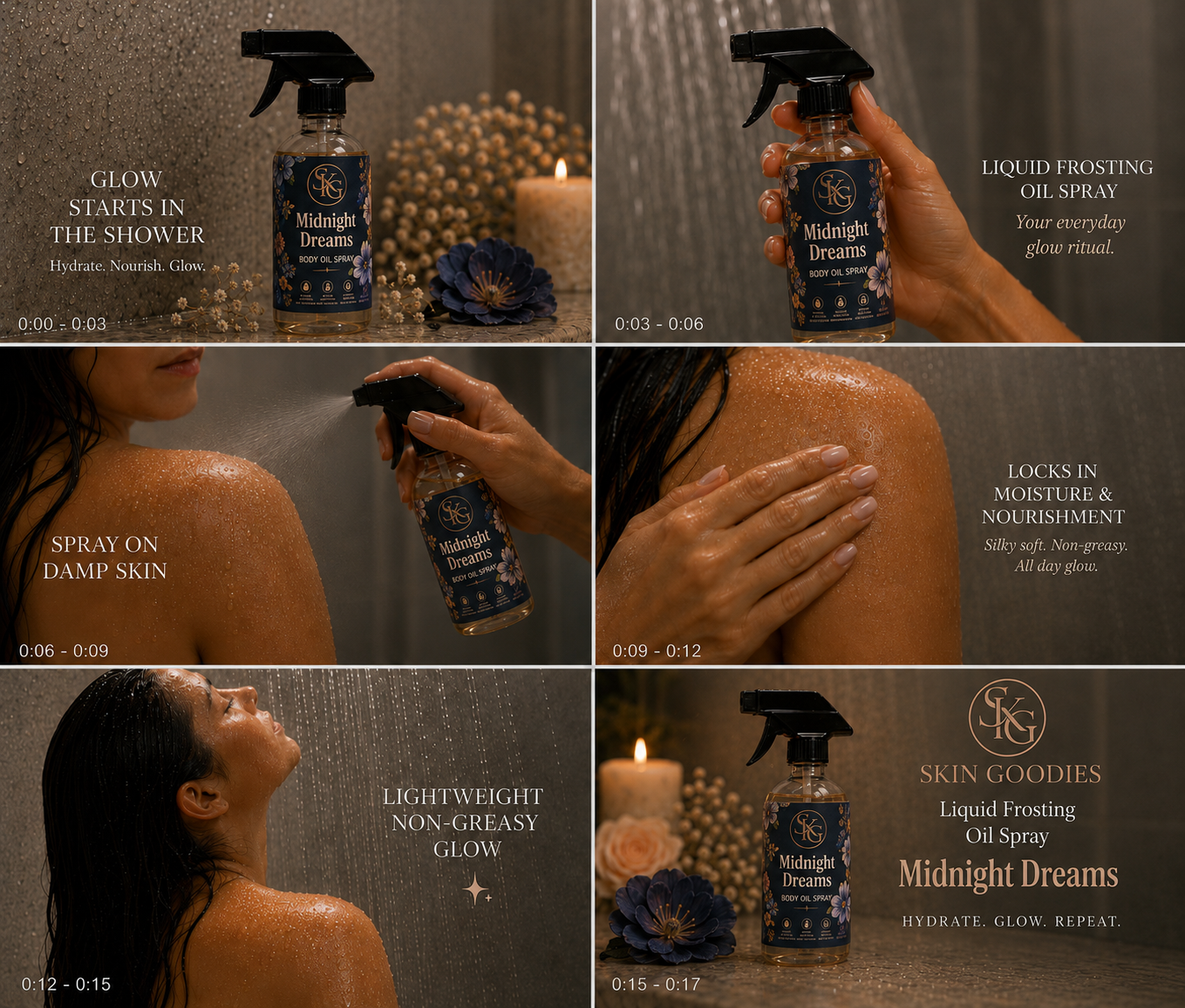 Liquid Body Oil Midnight Dreams(8oz)