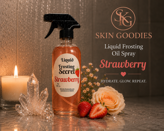 Liquid Frosting Body Oil 8oz(SECRET STRAWBERRIES )￼