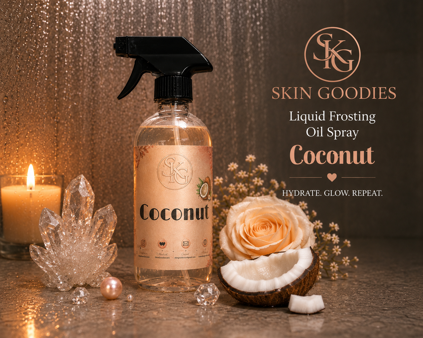 Liquid Body Oil 8oz Coconut